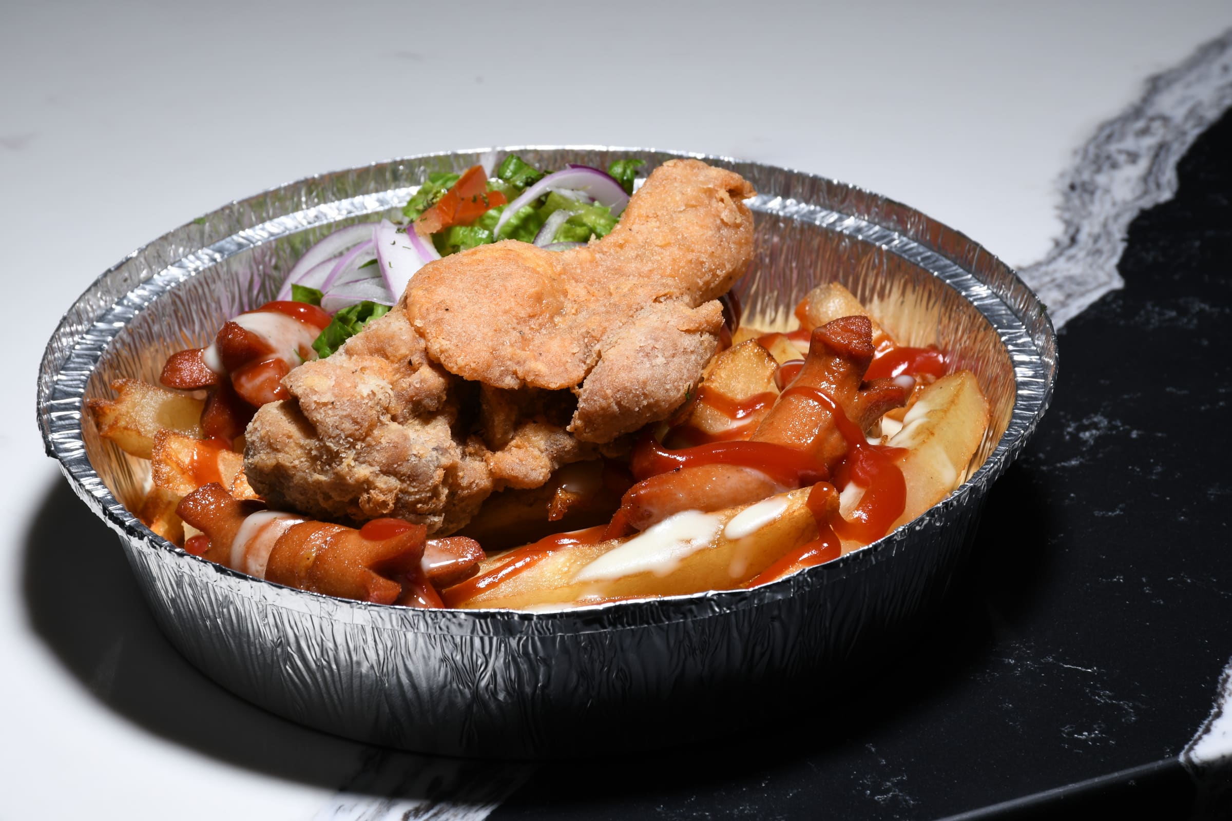 Paps con pollo